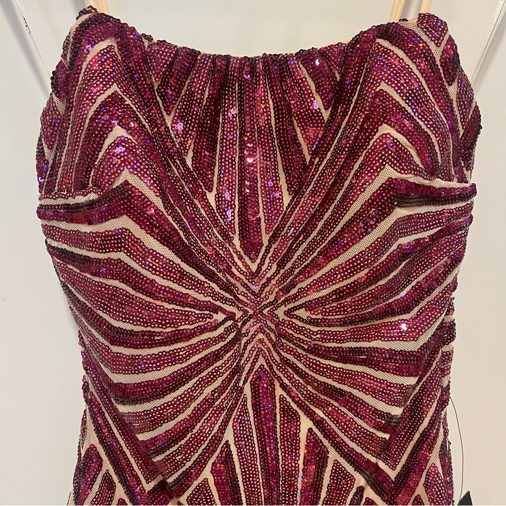 NWT Lulus Lost In Your Eyes Magenta Sequin Bodycon Mini Dress XS - Picture 4 of 10